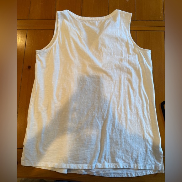 Talbots White Scalloped Tank Top - Picture 2 of 3